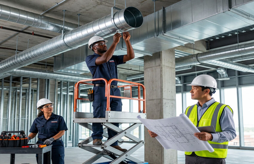 Professional HVAC duct installation for efficient air distribution