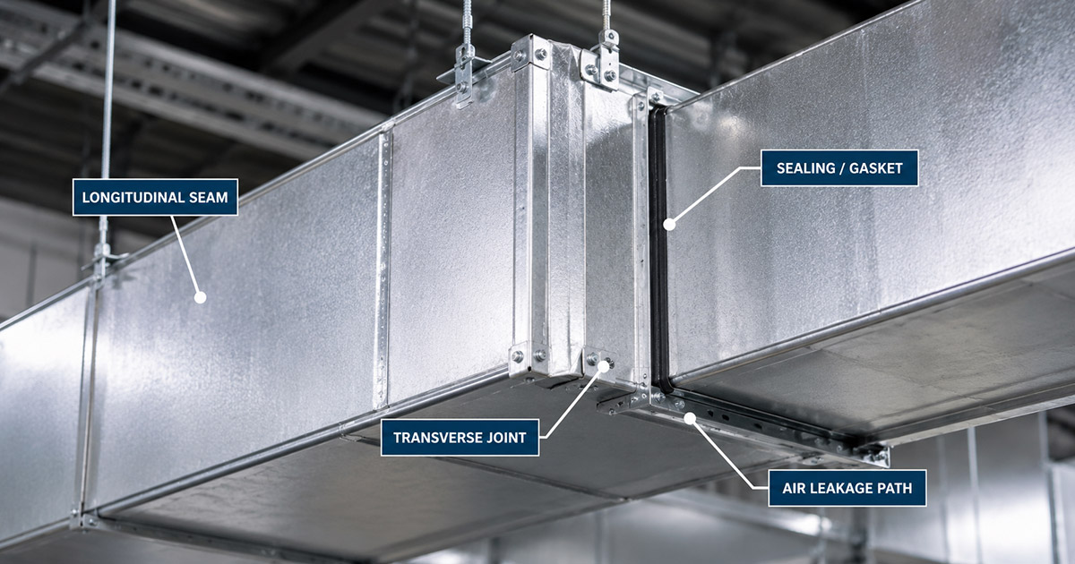 How Duct Joints and Seams Affect Air Leakage in HVAC Systems